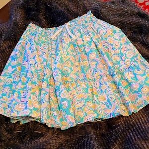 Pastel colored knee length skirt